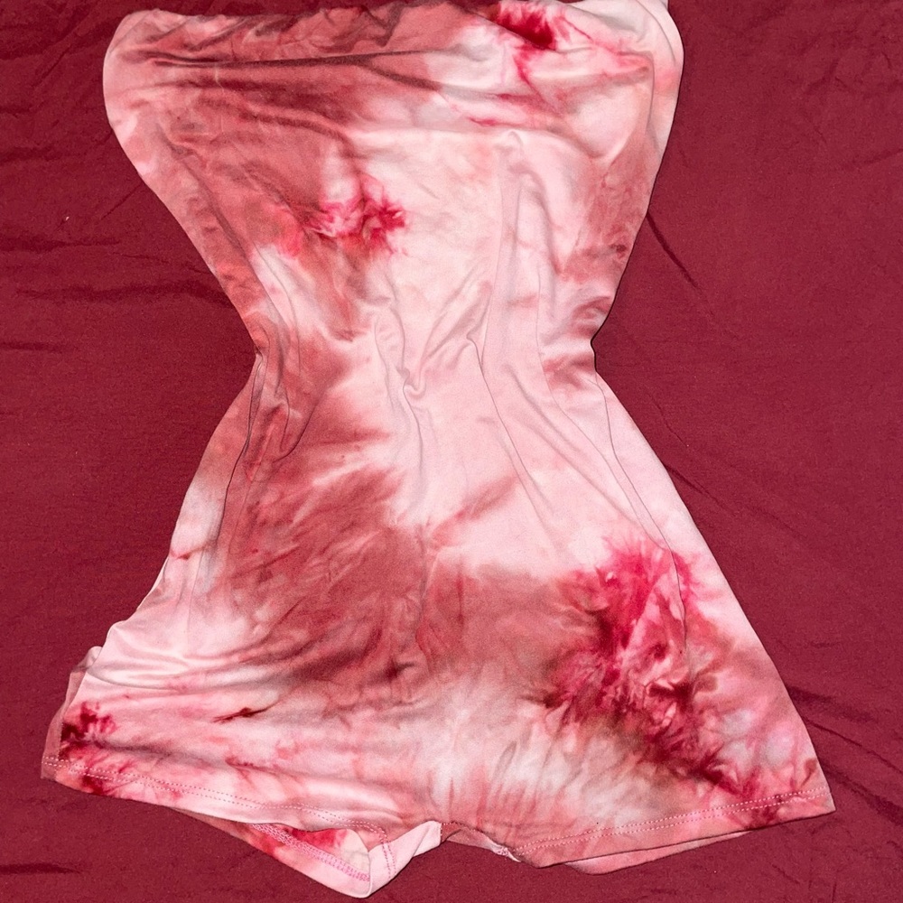 Pink & White Tye Dye Fashion Nova Romper